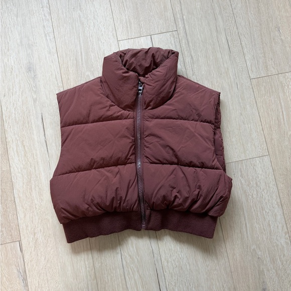 Zara Jackets & Blazers - Zara | Brown Cropped Puffer Vest
